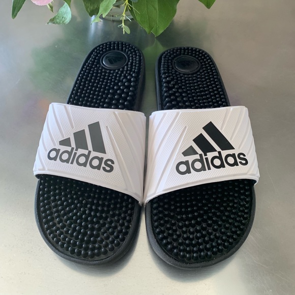 adidas Shoes - Adidas Voloossage Slides size 8 White  Athletic Sandals
